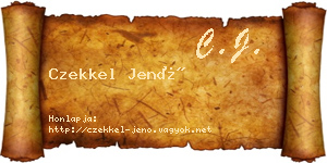 Czekkel Jenő névjegykártya